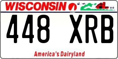 WI license plate 448XRB