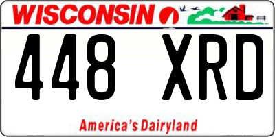 WI license plate 448XRD