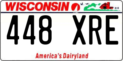 WI license plate 448XRE