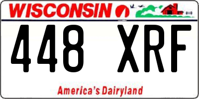 WI license plate 448XRF