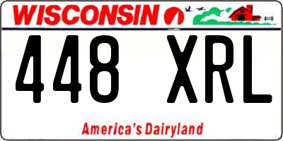 WI license plate 448XRL