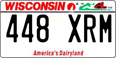 WI license plate 448XRM