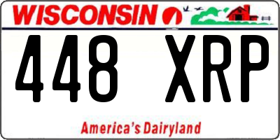 WI license plate 448XRP