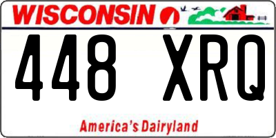 WI license plate 448XRQ