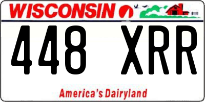 WI license plate 448XRR