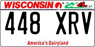 WI license plate 448XRV