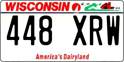 WI license plate 448XRW