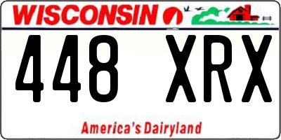 WI license plate 448XRX