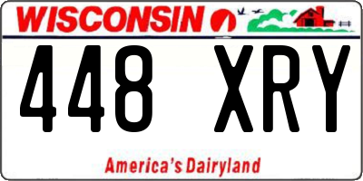 WI license plate 448XRY