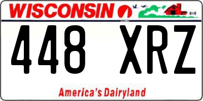 WI license plate 448XRZ