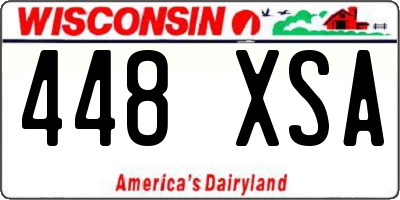 WI license plate 448XSA