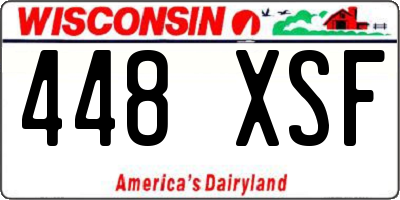 WI license plate 448XSF