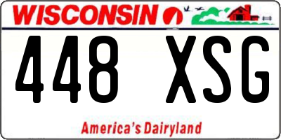 WI license plate 448XSG