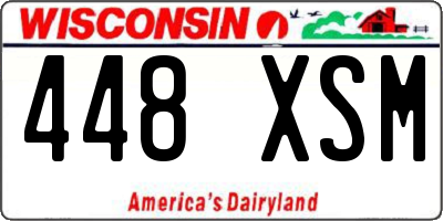 WI license plate 448XSM