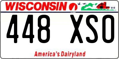 WI license plate 448XSO
