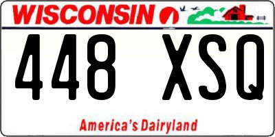 WI license plate 448XSQ