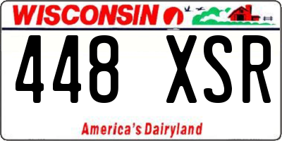 WI license plate 448XSR