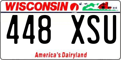 WI license plate 448XSU