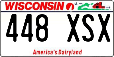 WI license plate 448XSX