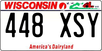 WI license plate 448XSY