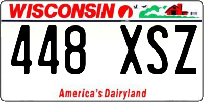 WI license plate 448XSZ