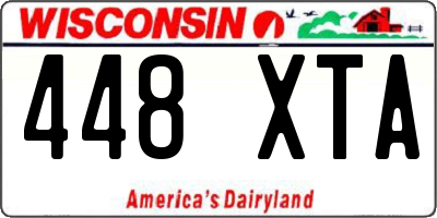 WI license plate 448XTA