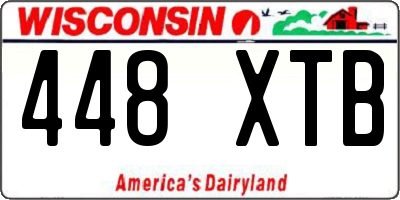 WI license plate 448XTB