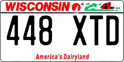 WI license plate 448XTD