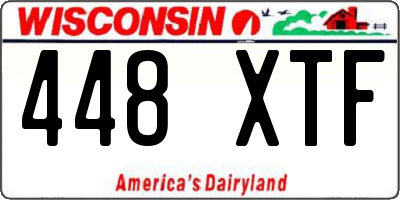 WI license plate 448XTF