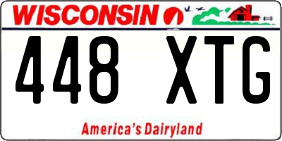 WI license plate 448XTG