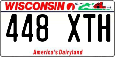 WI license plate 448XTH