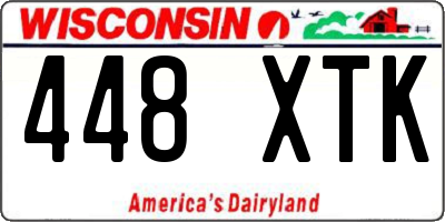 WI license plate 448XTK