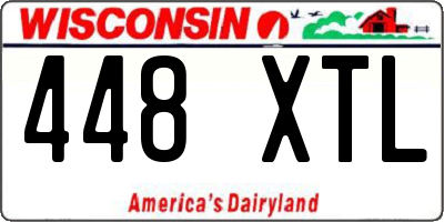 WI license plate 448XTL