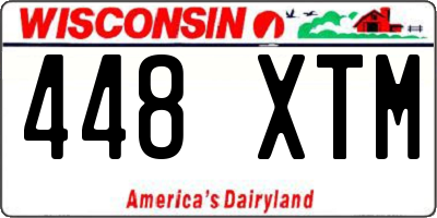 WI license plate 448XTM