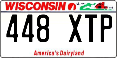 WI license plate 448XTP