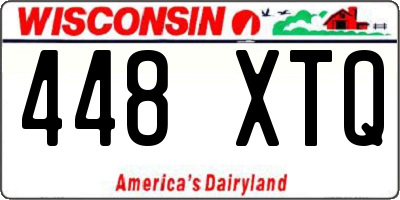 WI license plate 448XTQ