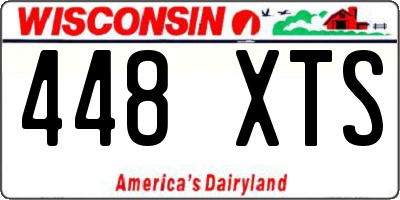 WI license plate 448XTS