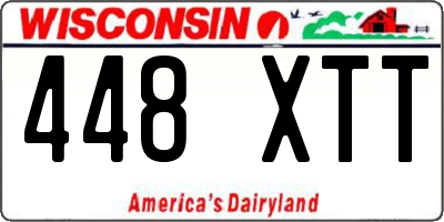 WI license plate 448XTT