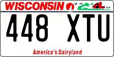 WI license plate 448XTU