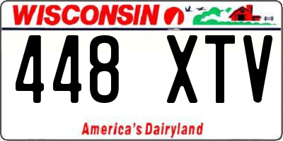 WI license plate 448XTV