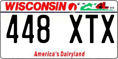 WI license plate 448XTX