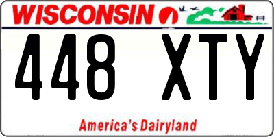 WI license plate 448XTY