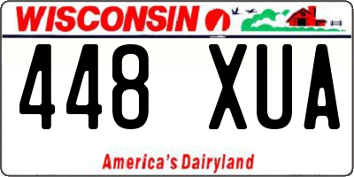 WI license plate 448XUA