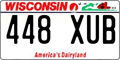 WI license plate 448XUB