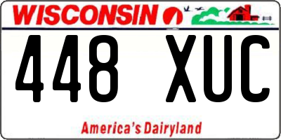 WI license plate 448XUC
