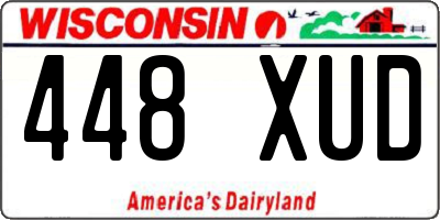 WI license plate 448XUD