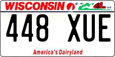 WI license plate 448XUE