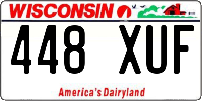 WI license plate 448XUF