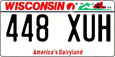 WI license plate 448XUH