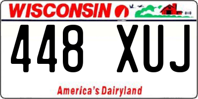 WI license plate 448XUJ